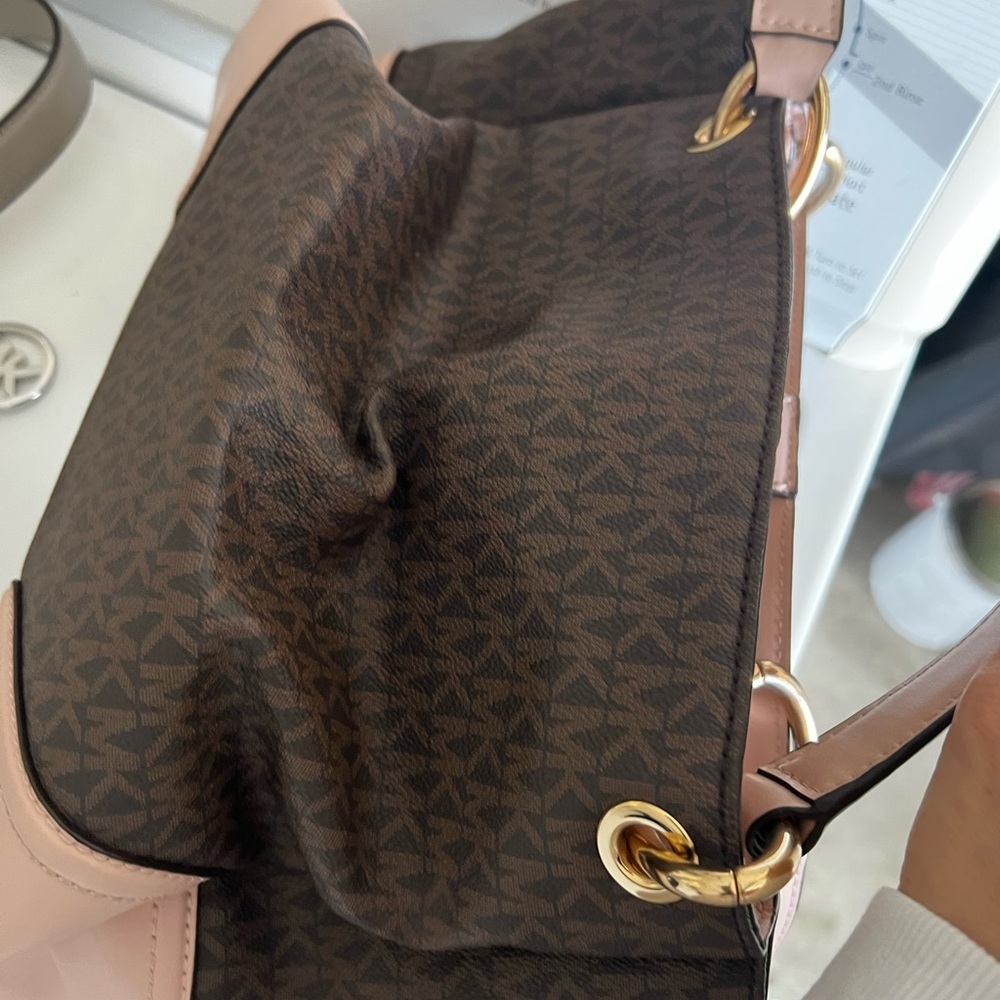 Michael Kors Brown and Pink Shoulder Bag